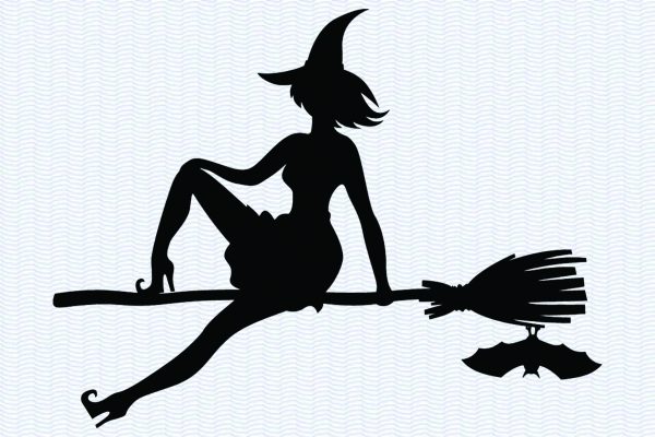 Witch on a broom