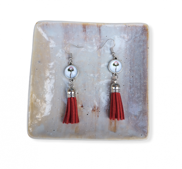 Epoxy & Tassel Hanging Earring