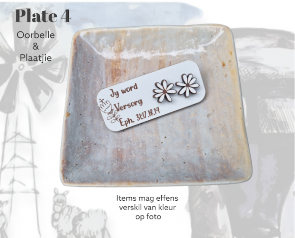 Verse Gift Plate White Daisy