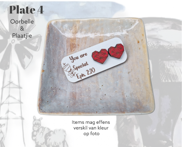 Verse Gift Plate Lined Heart