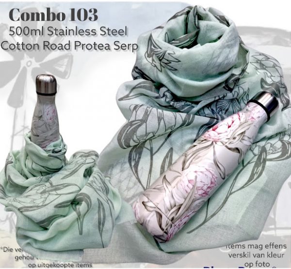 Water Bottle and Scarf Combo